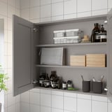 ENHET Mueble mural, gris/gris estructura, 80x17x75 cm