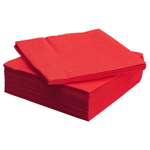 FANTASTISK Servilleta de papel, rojo, 40x40 cm