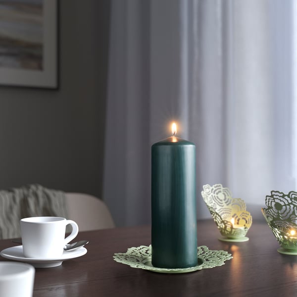 FENOMEN Vela grande, sin aroma, gris oscuro-verde, 19 cm