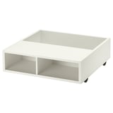 FREDVANG Almacenaje bajo cama/velador, blanco, 59x56 cm