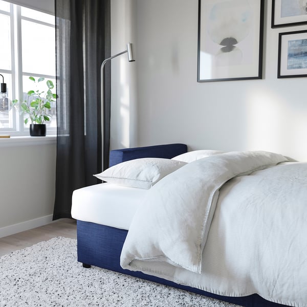 FRIHETEN Sofá cama 3 cuerpos, Skiftebo azul