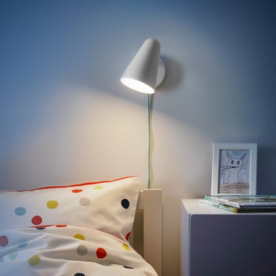FUBBLA Lámpara de pared LED, blanco