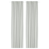 GINSTMOTT Cortina, 1 par, blanco/con cinta de fruncir, 145x250 cm