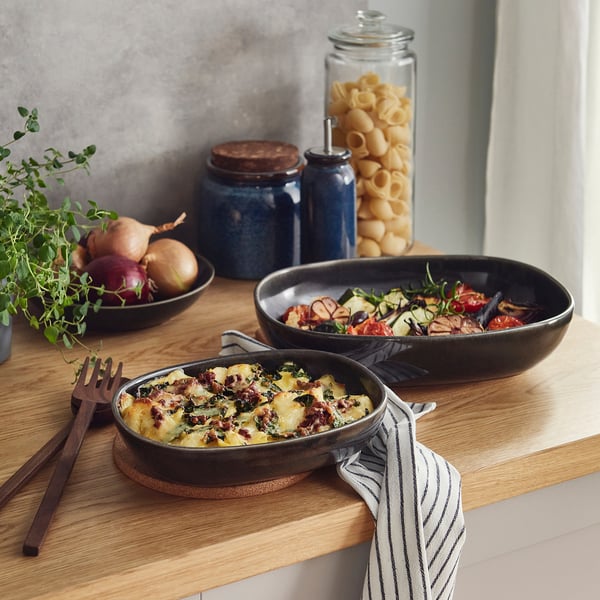 GLADELIG Molde para horno set de 2, Gris oscuro