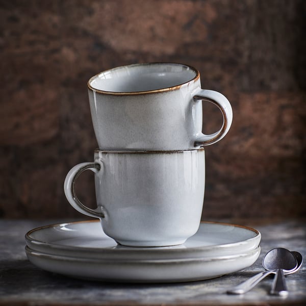 GLADELIG Plato de pan, gris, 20 cm