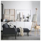 GLOSTAD Sofá 2 cuerpos seccional, Knisa gris osc