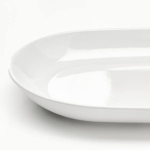 GODMIDDAG Fuente para servir, blanco, 32x18 cm