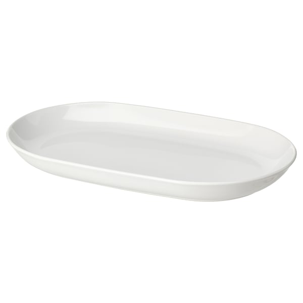 GODMIDDAG Fuente para servir, blanco, 32x18 cm