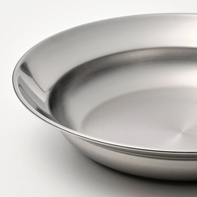 GRILLTIDER Plato hondo, acero inoxidable, 21 cm