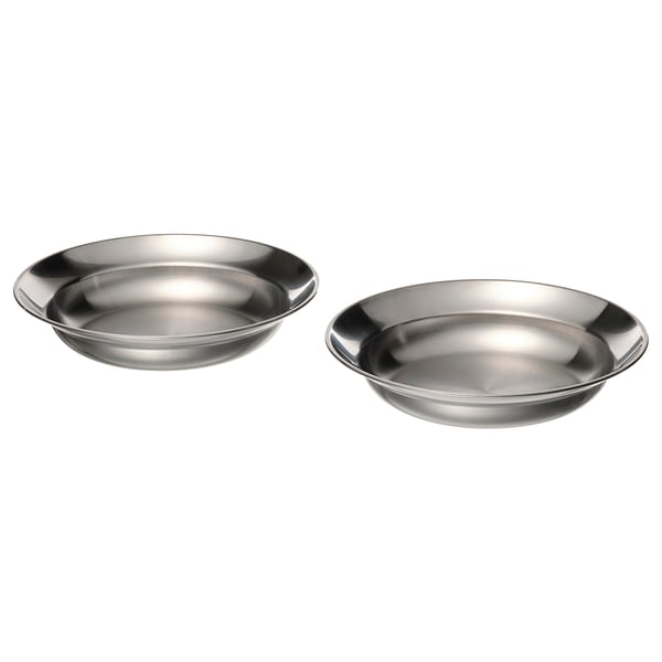 GRILLTIDER Plato hondo, acero inoxidable, 21 cm