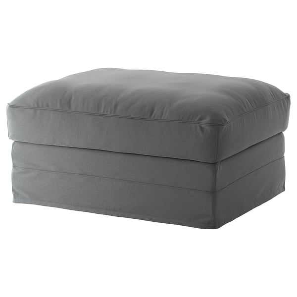 GRÖNLID Funda para apoyapiés con almacenaje, Ljungen gris
