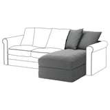 GRÖNLID Funda para chaiselongue, Ljungen gris