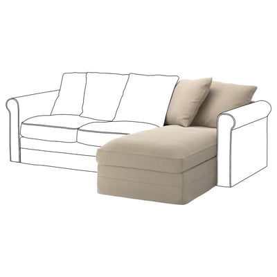 GRÖNLID Funda para chaiselongue, Sporda natural