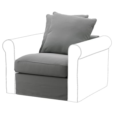 GRÖNLID Funda para módulo 1 cuerpo, Ljungen gris