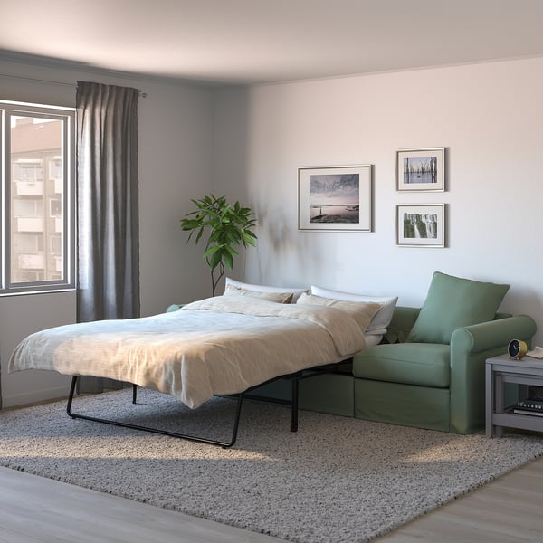 GRÖNLID Sofá cama 3 cuerpos, Ljungen menta