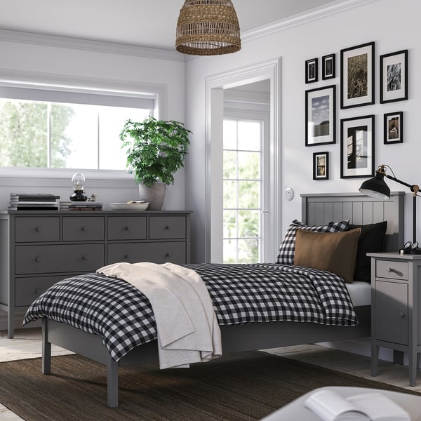 GULLABERG Muebles dormitorio, set de 3, gris, 90x200 cm