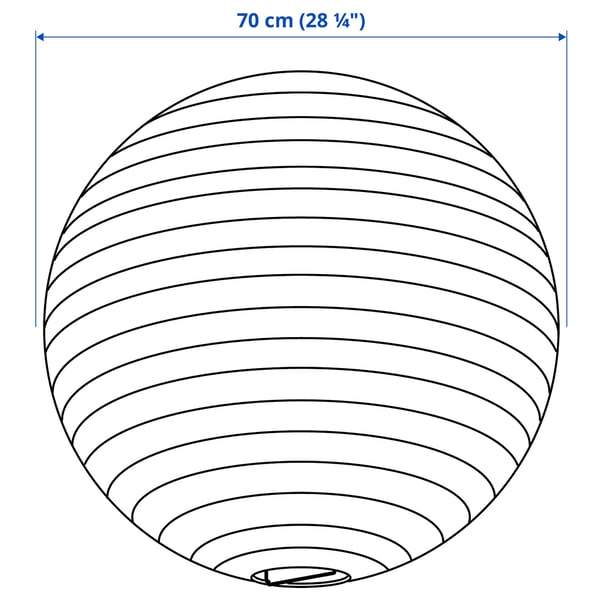 GULLSUDARE Pantalla para lámpara de techo, blanco/hecho a mano, 70 cm
