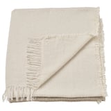 GUNNEMOR Manta, color hueso/taupe, 130x170 cm