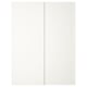 HASVIK Puertas correderas, 2 unidades, blanco, 150x201 cm