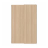 HASVIK Puertas correderas, 2 unidades, efecto roble tinte blanco, 150x236 cm