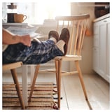 HAUGA / HÖGVED Juego de comedor con 4 sillas, blanco/chapa abedul, 118x74 cm