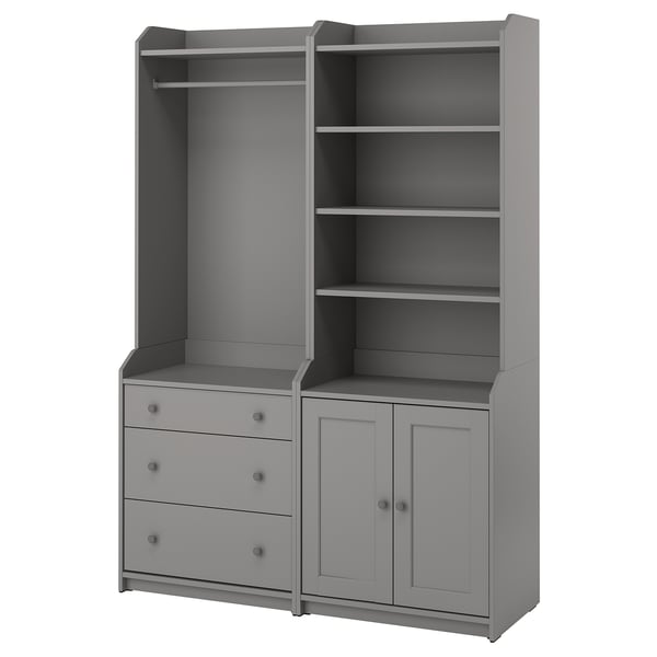 HAUGA Mueble de almacenamiento, blanco, 210x46x199 cm - IKEA Chile