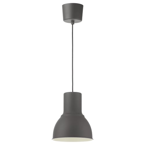 HEKTAR Lámpara de techo, Gris oscuro, 22 cm