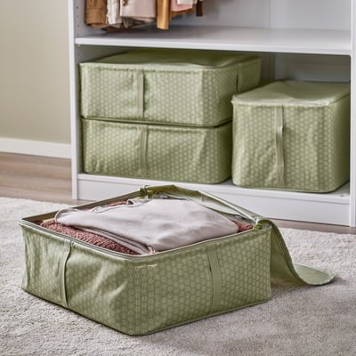 HEMMAFIXARE Organizador de ropa, flor/menta, 44x51x19 cm