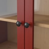 HEMNES Vitrina con 3 cajones, rojo/café, 90x197 cm
