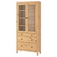 HEMNES Vitrina con 3 cajones, sepia, 90x197 cm