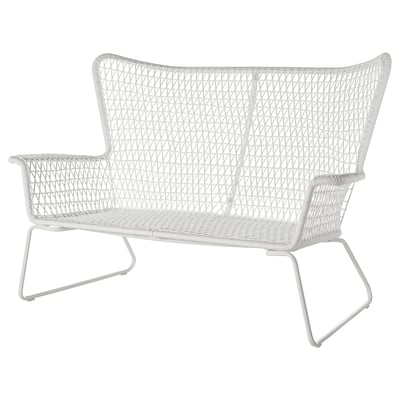 HÖGSTEN Sofá 2 cuerpos de terraza, blanco