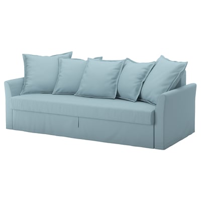 HOLMSUND Sofá cama 3 cuerpos, Orrsta azul costeño