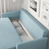 HOLMSUND Sofá cama 3 cuerpos, Orrsta azul costeño