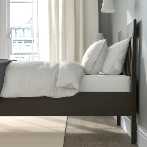 IDANÄS Estructura de cama, café oscuro/Luröy, 90x200 cm