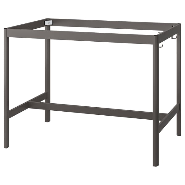 IDÅSEN Estructura para mesa, Gris oscuro, 139x69x102 cm