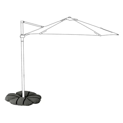 IGGÖN Saco de arena base sombrilla, gris osc