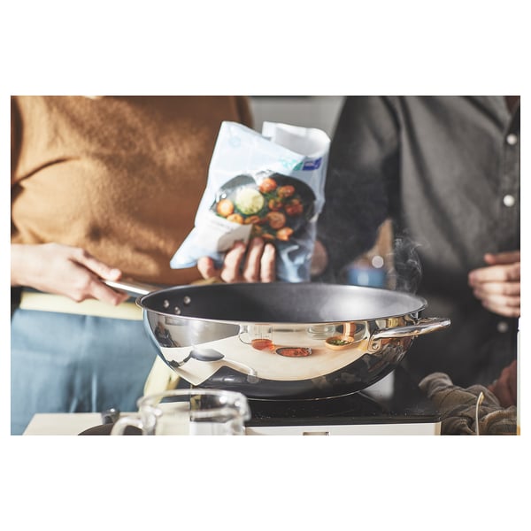 IKEA 365+ Wok, acero inoxidable/revestimiento antiadherente, 32 cm