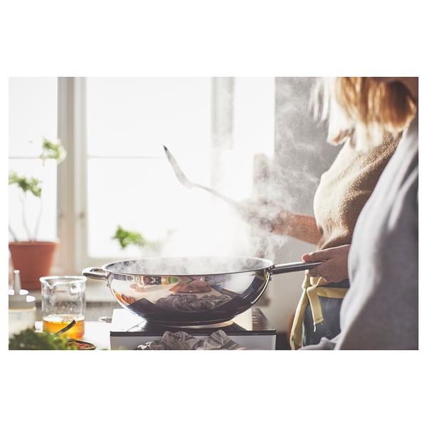 IKEA 365+ Wok, acero inoxidable/revestimiento antiadherente, 32 cm