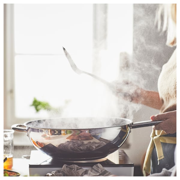 IKEA 365+ Wok, acero inoxidable/revestimiento antiadherente, 32 cm
