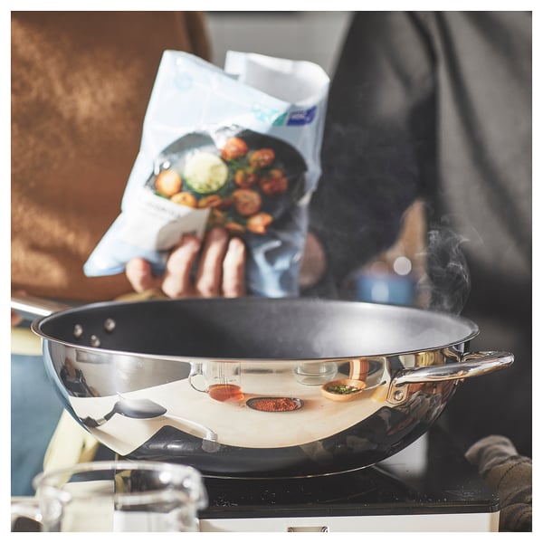 IKEA 365+ Wok, acero inoxidable/revestimiento antiadherente, 32 cm