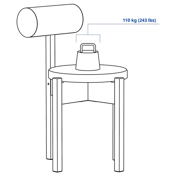 IKEA PS 2026 Juego de comedor 2 sillas, pino/Knäbäck calipso, 70x70 cm