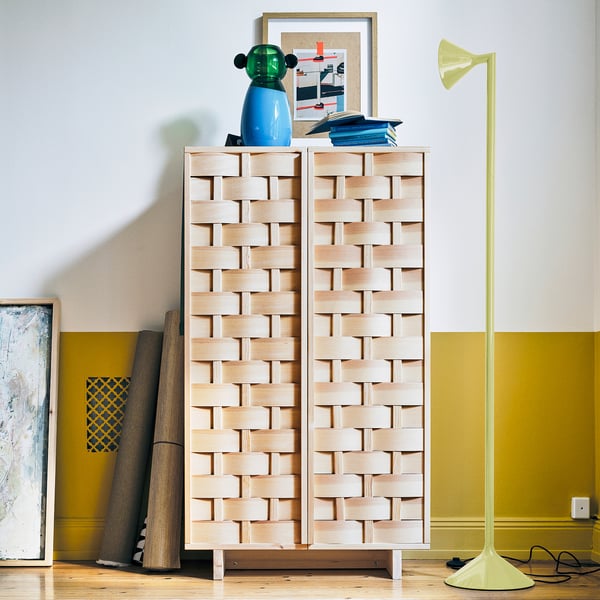 IKEA PS 2026 Lámpara de pie, luz indirecta, amarillo, 182 cm
