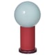 IKEA PS 2026 Lámpara LED portátil, a pilas regulación de intensidad luminosa/rojo azul costeño, 22 cm