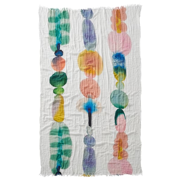 IKEA PS 2026 Manta, blanco/multicolor, 150x200 cm