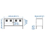 IKEA PS Gabinete, blanco, 119x63 cm