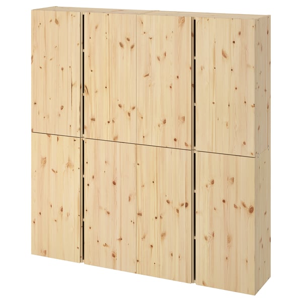 IVAR Mueble mural, pino, 160x30x163 cm