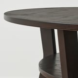 JAKOBSFORS Mesa de centro, café oscuro chapa de roble teñida, 80 cm