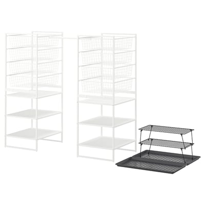 JONAXEL / GREJIG Muebles entrada, set de 5, blanco/gris