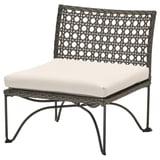 JUTHOLMEN Silla de terraza, gris osc/Kuddarna beige, 65x73x71 cm