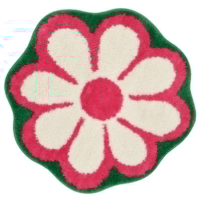 KÄRRKNIPPROT Piso de baño, flores/multicolor Rosado vivo, 65 cm
